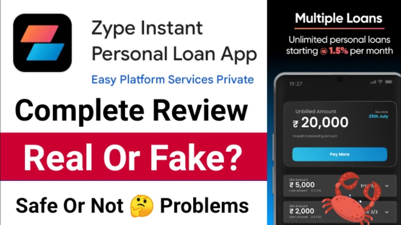 Zype Instant Personal Loan App Real Or Fake ðŸ¤” Review 2023 âœ… Safe Or Not? Instant Loan App
